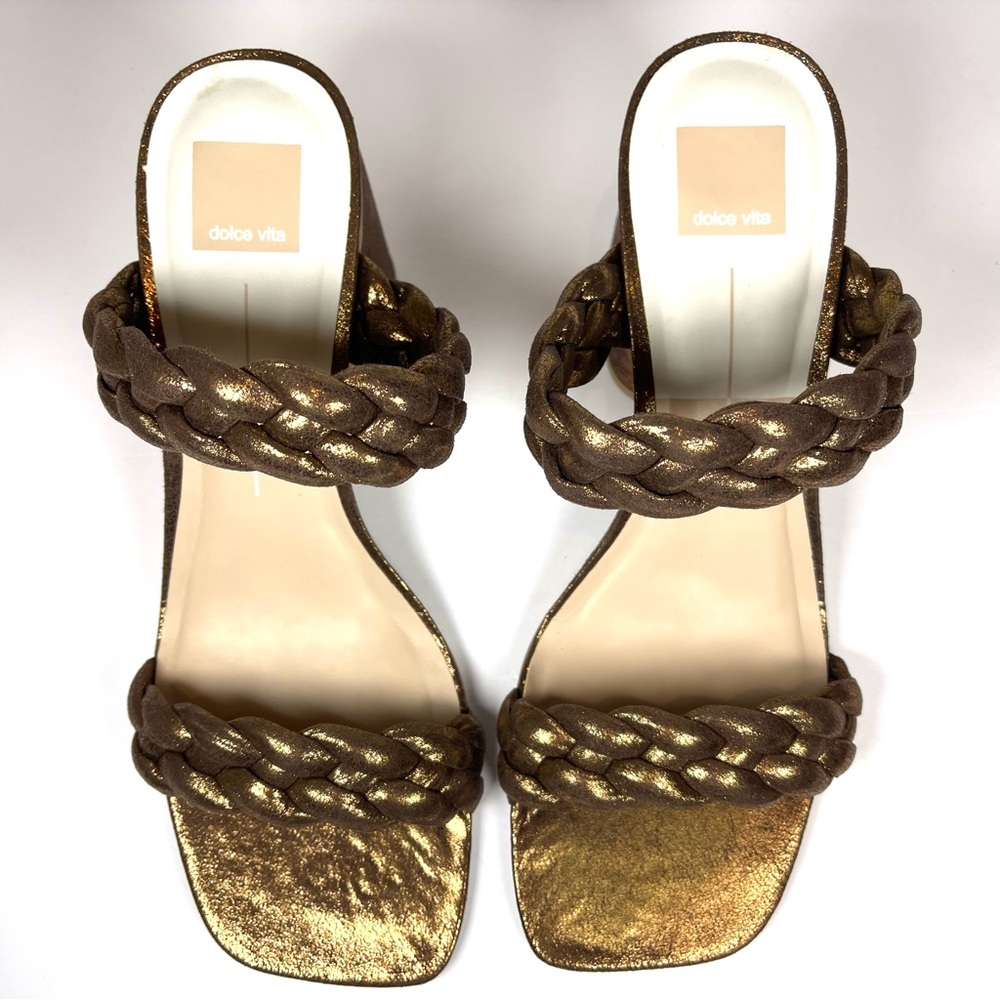 NWT Dolce Vita Women’s Netra Woven Bronze Suede Stella 10M